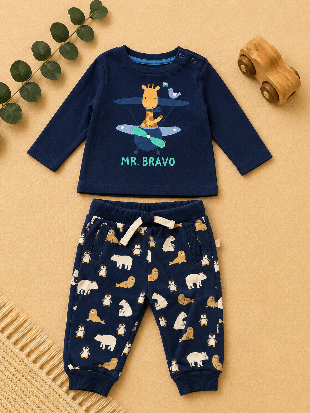 Baby-Set Mr. Bravo Langarmshirt & Jogginghose H&M