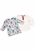 2er Set Langarmshirts mit Tier-Print – H&M