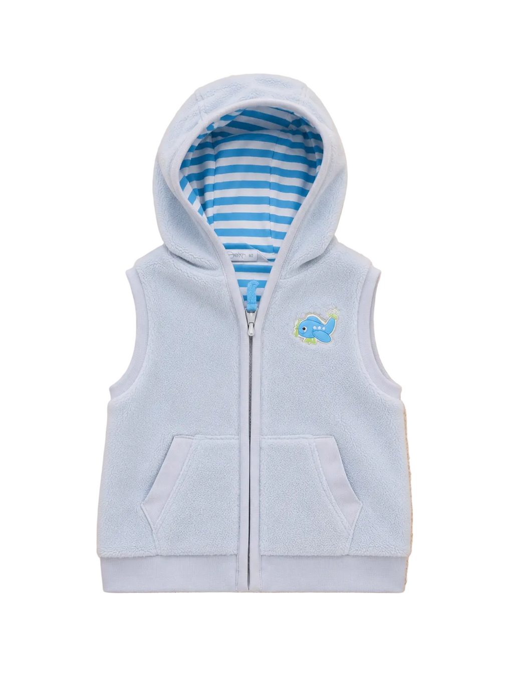 Baby-Fleeceweste Hellblau Wal
