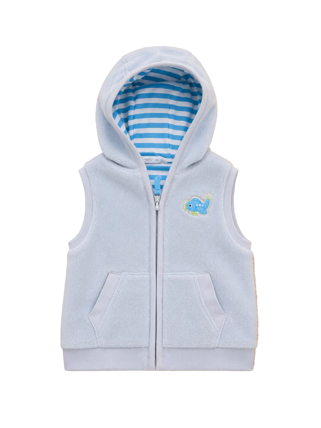 Baby-Fleeceweste Hellblau Wal