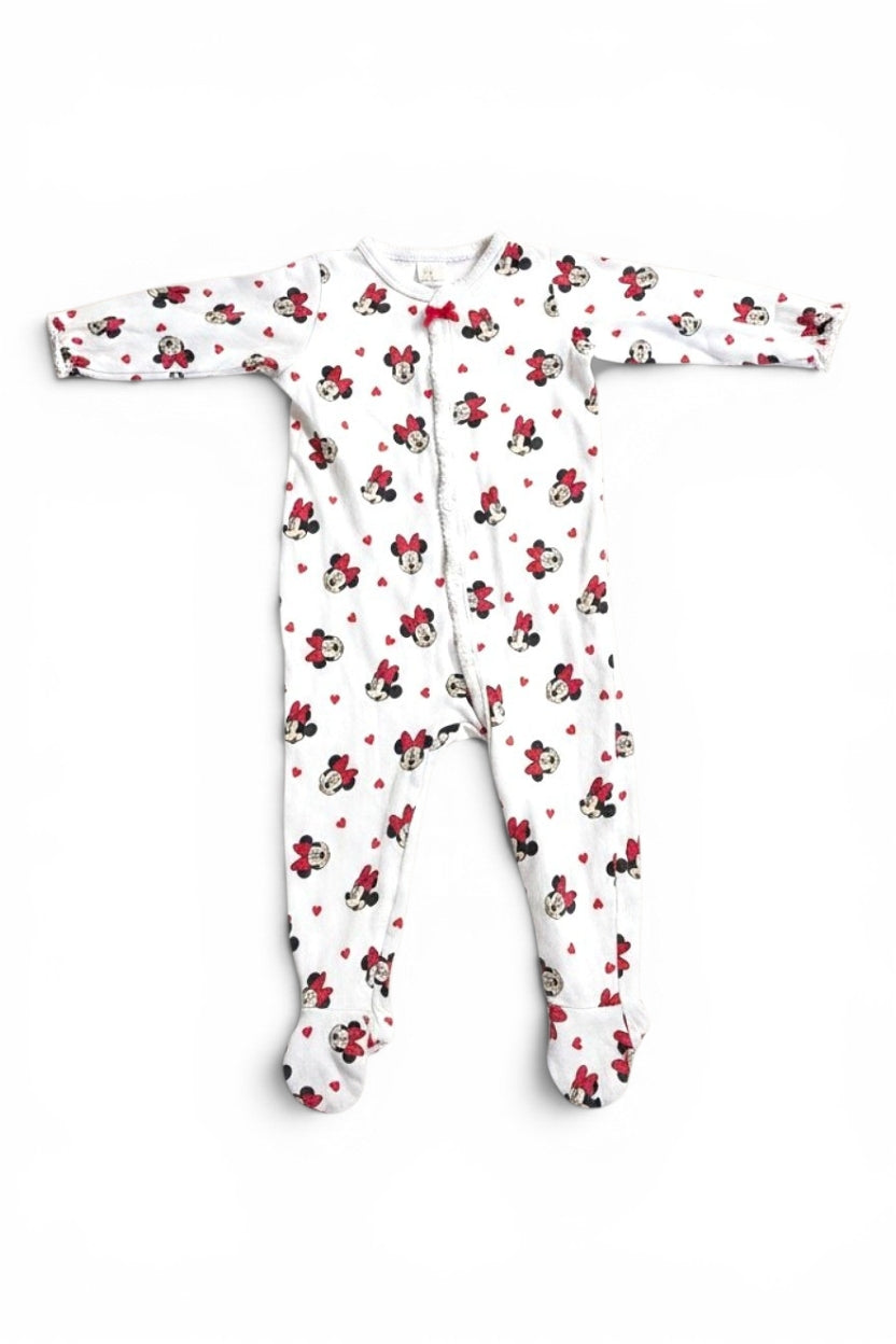 H&M Minnie Mouse Baby-Strampler Weiss