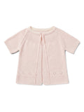 Strickjacke Rosa Kurzarm Vintage