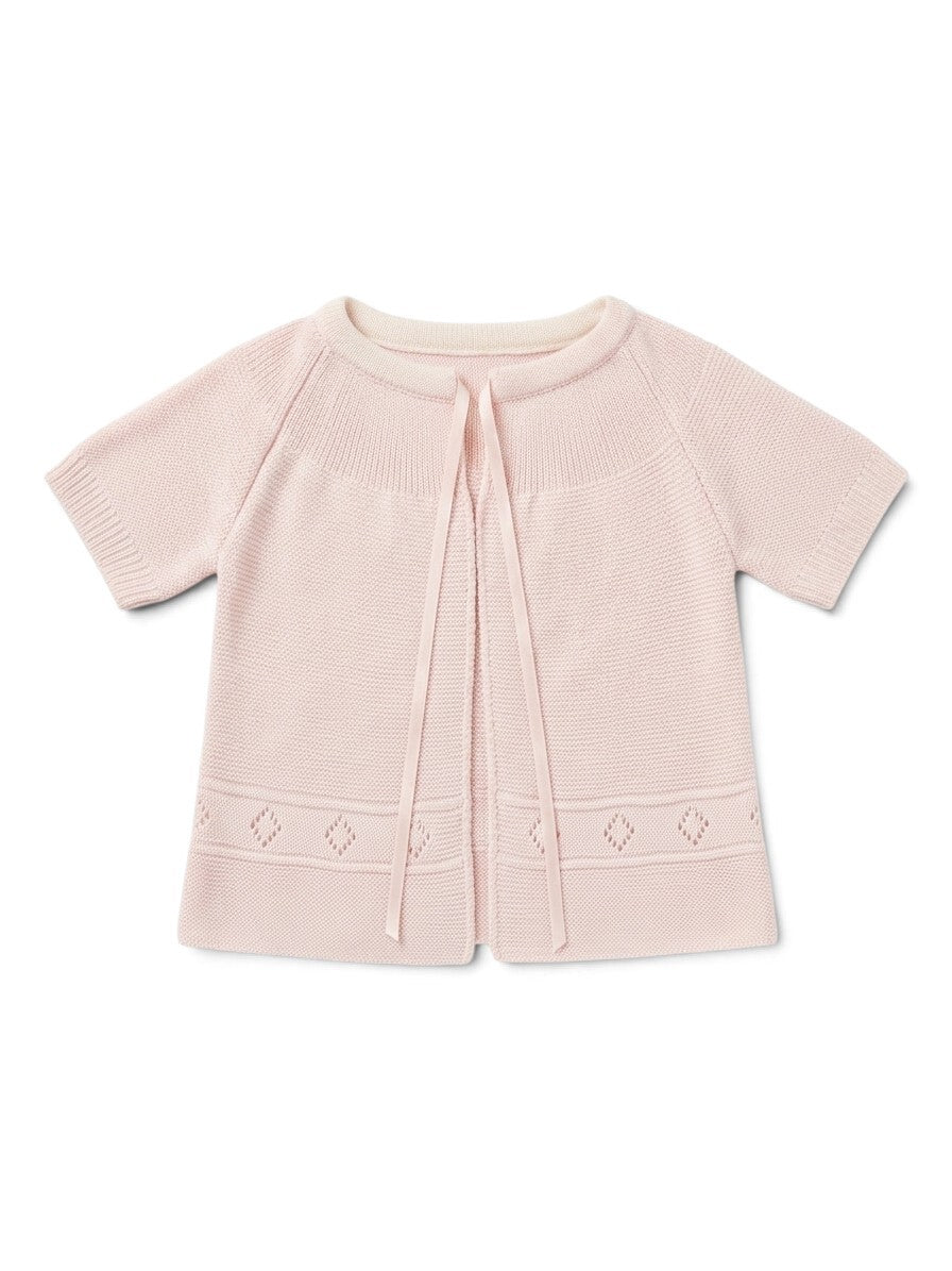 Strickjacke Rosa Kurzarm Vintage