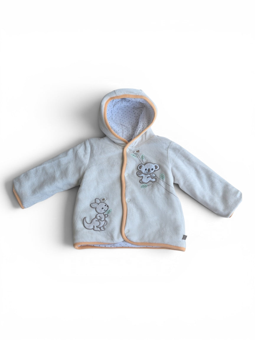Baby-Wendejacke Hellblau Koala & Känguru