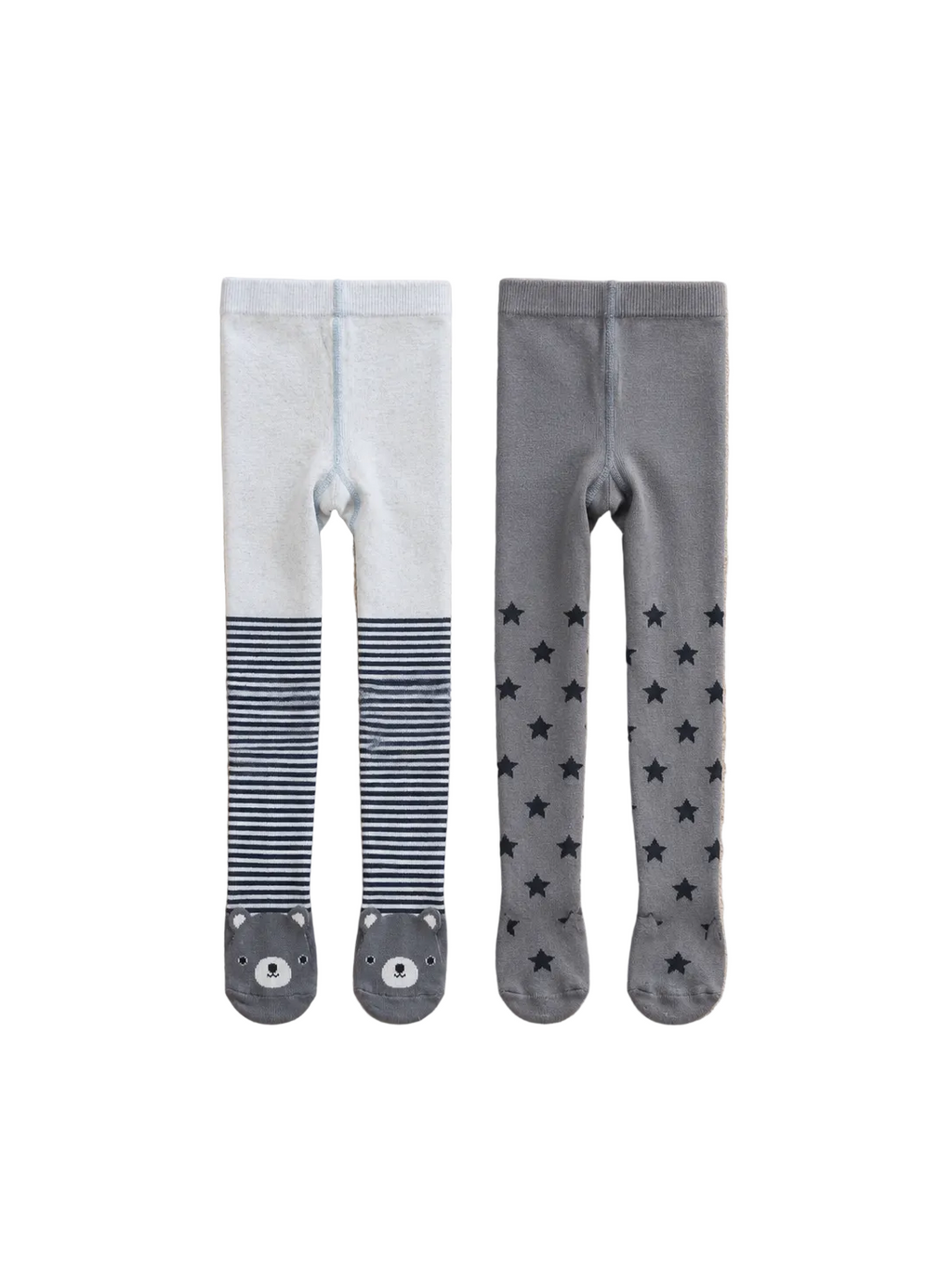 2er Set Baby Strumpfhosen Sterne/Bär