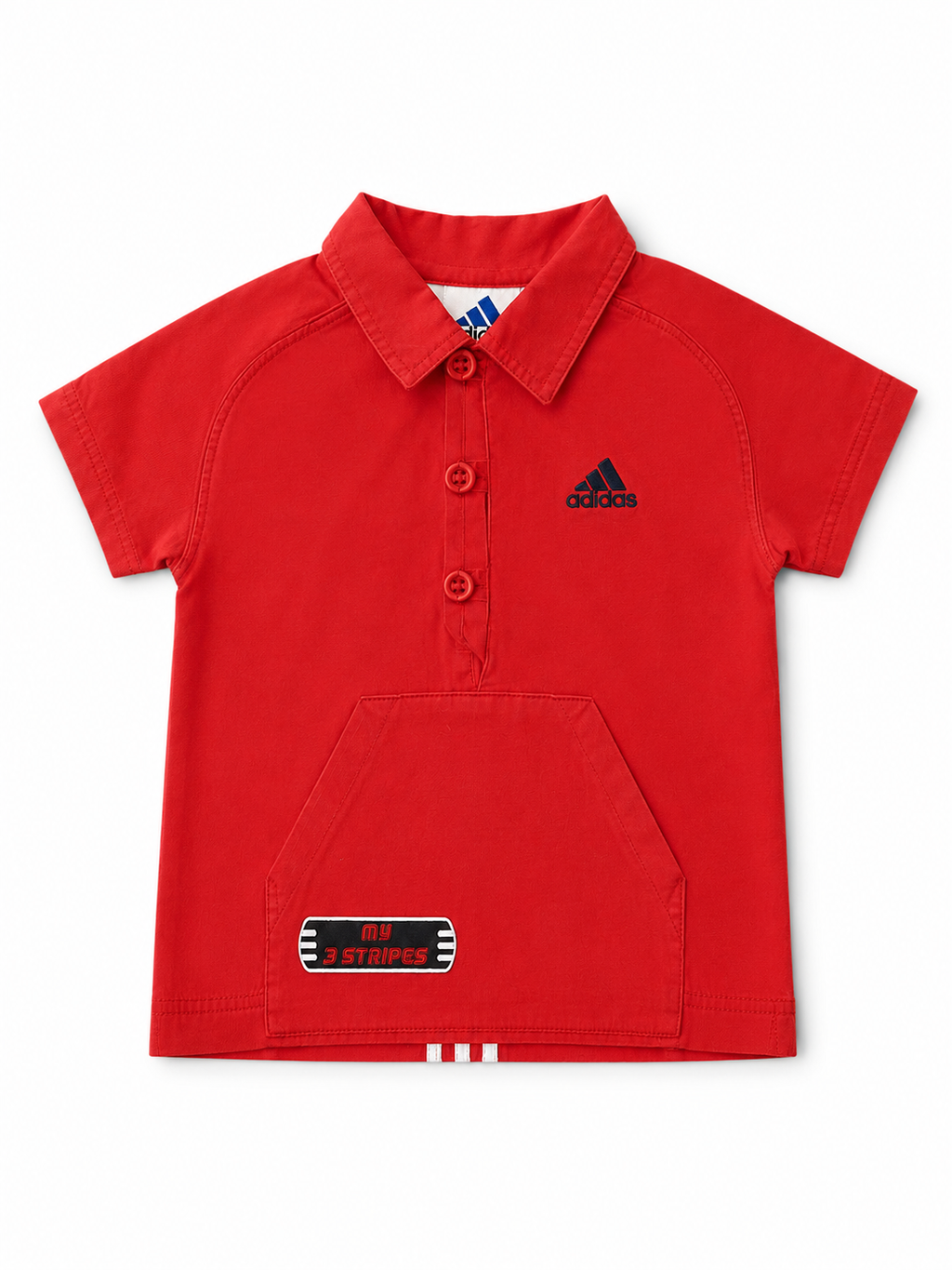 adidas Poloshirt Rot My 3 Stripes