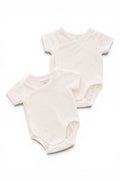 Manor Baby 2er-Pack Wickelbodys Kurzarm Creme & Weiss