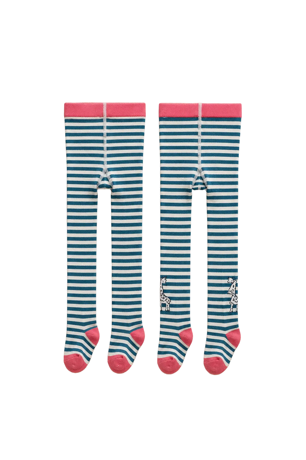 2er Set Baby Strumpfhosen Rot/Gestreift