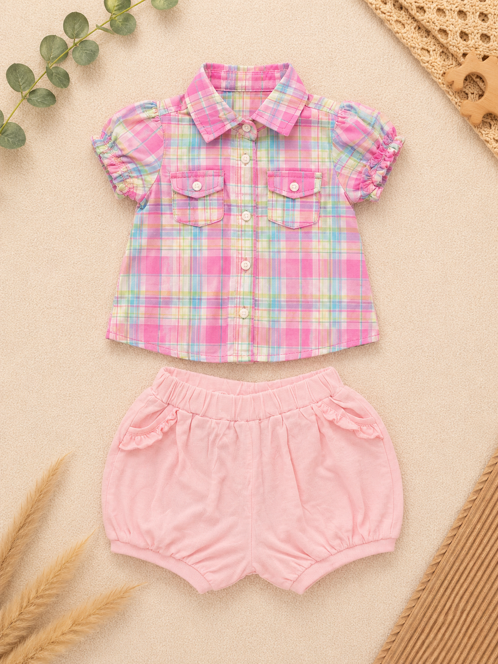 Set Karobluse & Bloomers Rosa