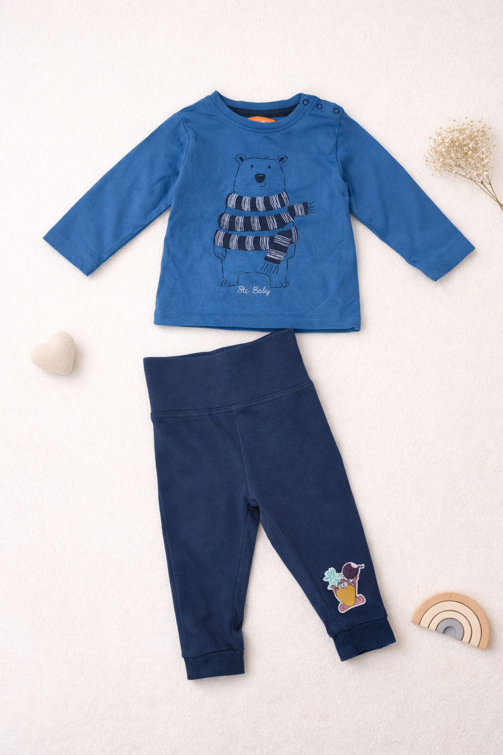 Kuscheliges Bären-Set: Langarmshirt & Leggings