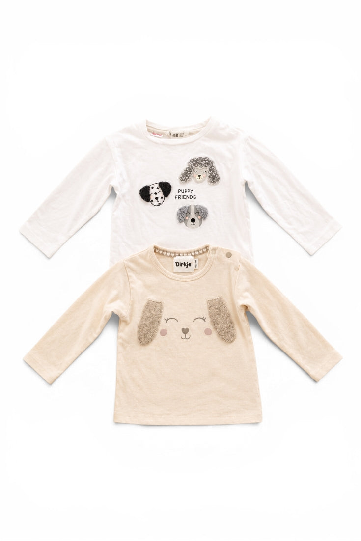 2er-Pack Langarmshirts Puppy Friends & Häschen Mango/Dirkje