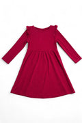 Beerenfarbenes Langarmkleid H&M