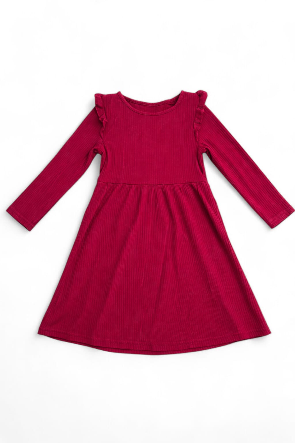 Beerenfarbenes Langarmkleid H&M