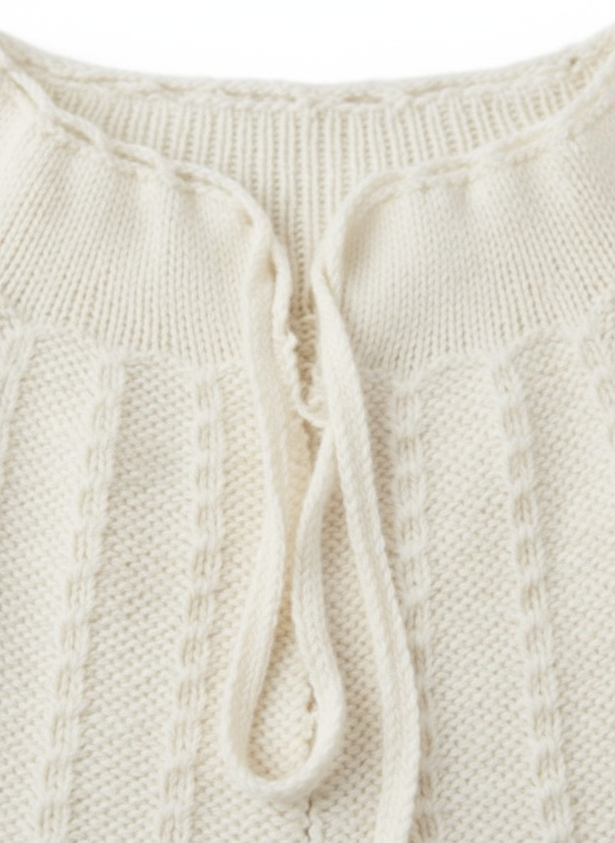 Strickjacke Creme Ajour Vintage