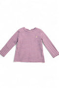 Gestreiftes Langarmshirt in Flieder