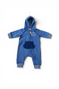 Overall mit Kapuze blau