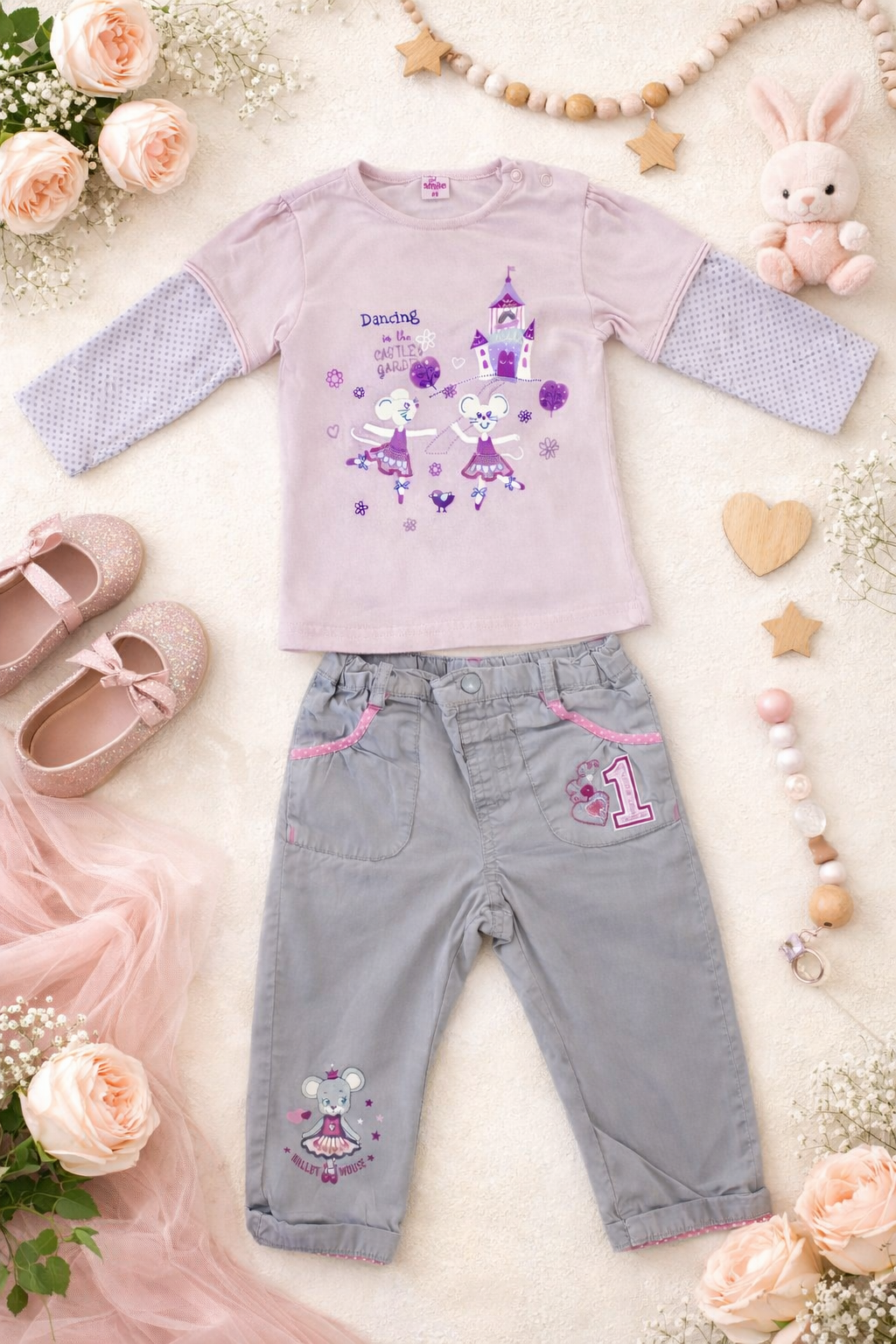 Adorable ensemble pour fille motif ballerine