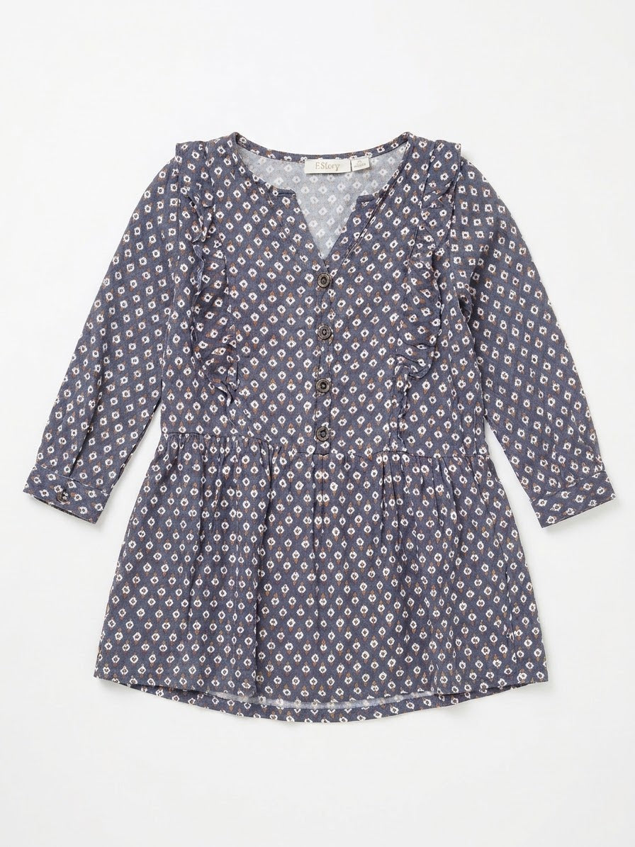 Sfera Langarm Rüschenkleid