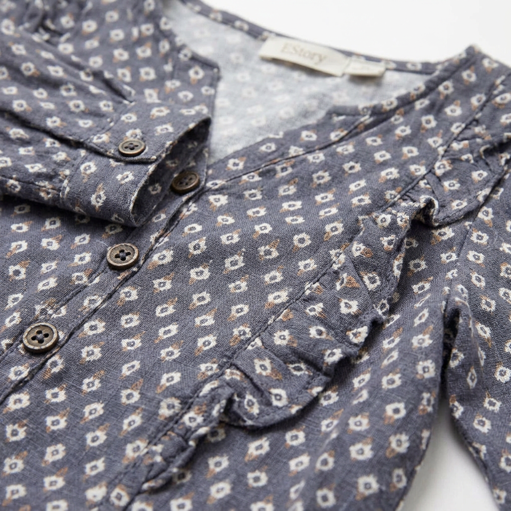 Sfera Langarm Rüschenkleid