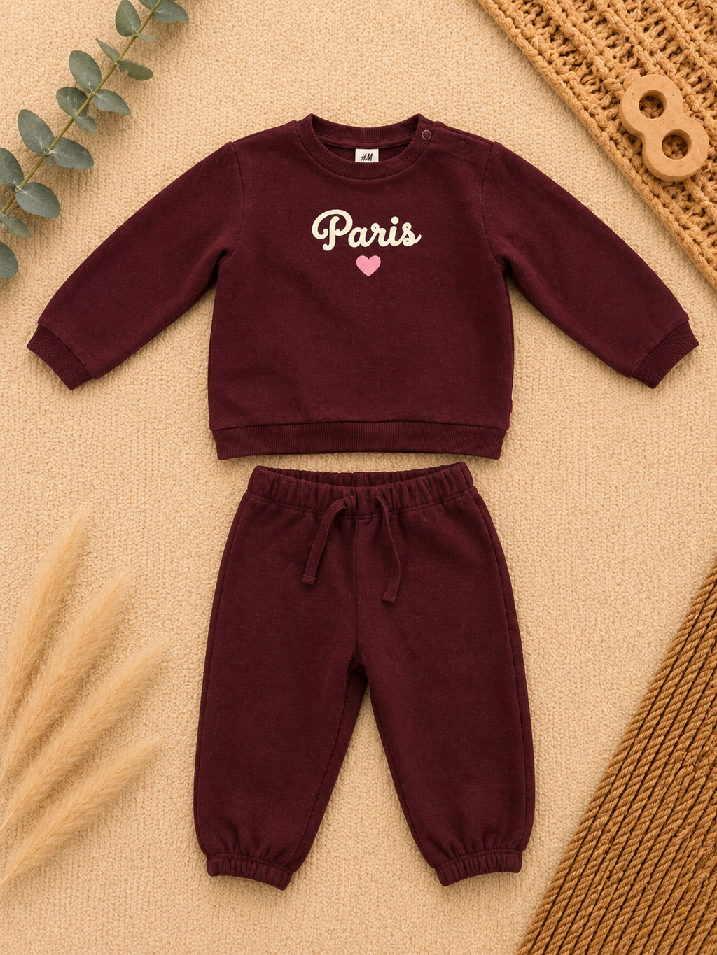 H&M Paris Set Bordeaux