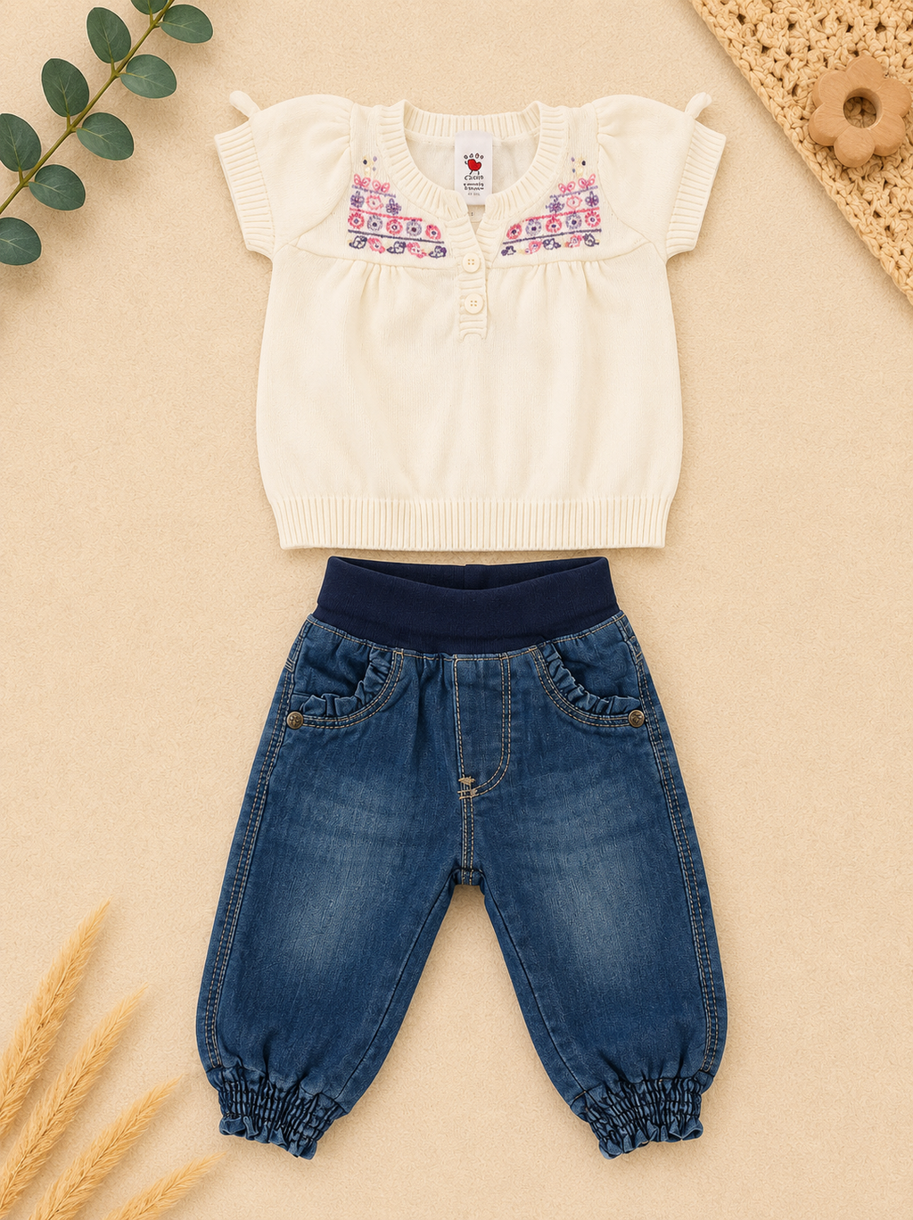 C&A Set Strickshirt & Jeans