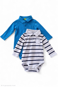 2er Set Bodys mit Polokragen