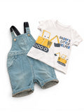 Baby-Set T-Shirt "Daddy's Little Helper" & Jeans-Latzhose