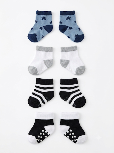 4er-Pack Socken Sterne