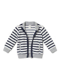 H&M Sweatjacke Gestreift Navy