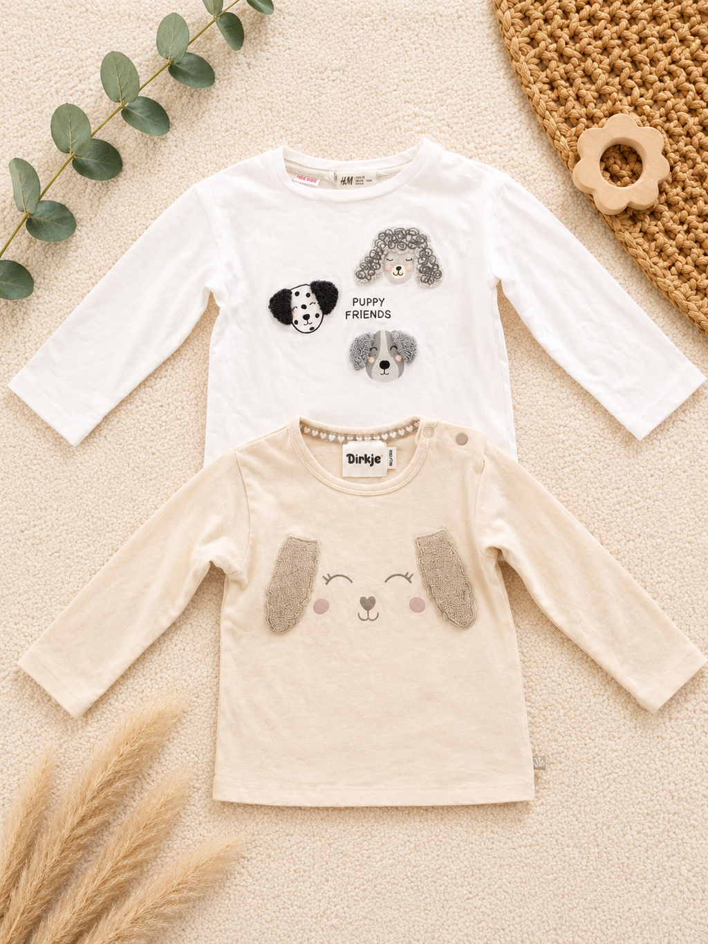 2er-Pack Langarmshirts Puppy Friends & Häschen Mango/Dirkje
