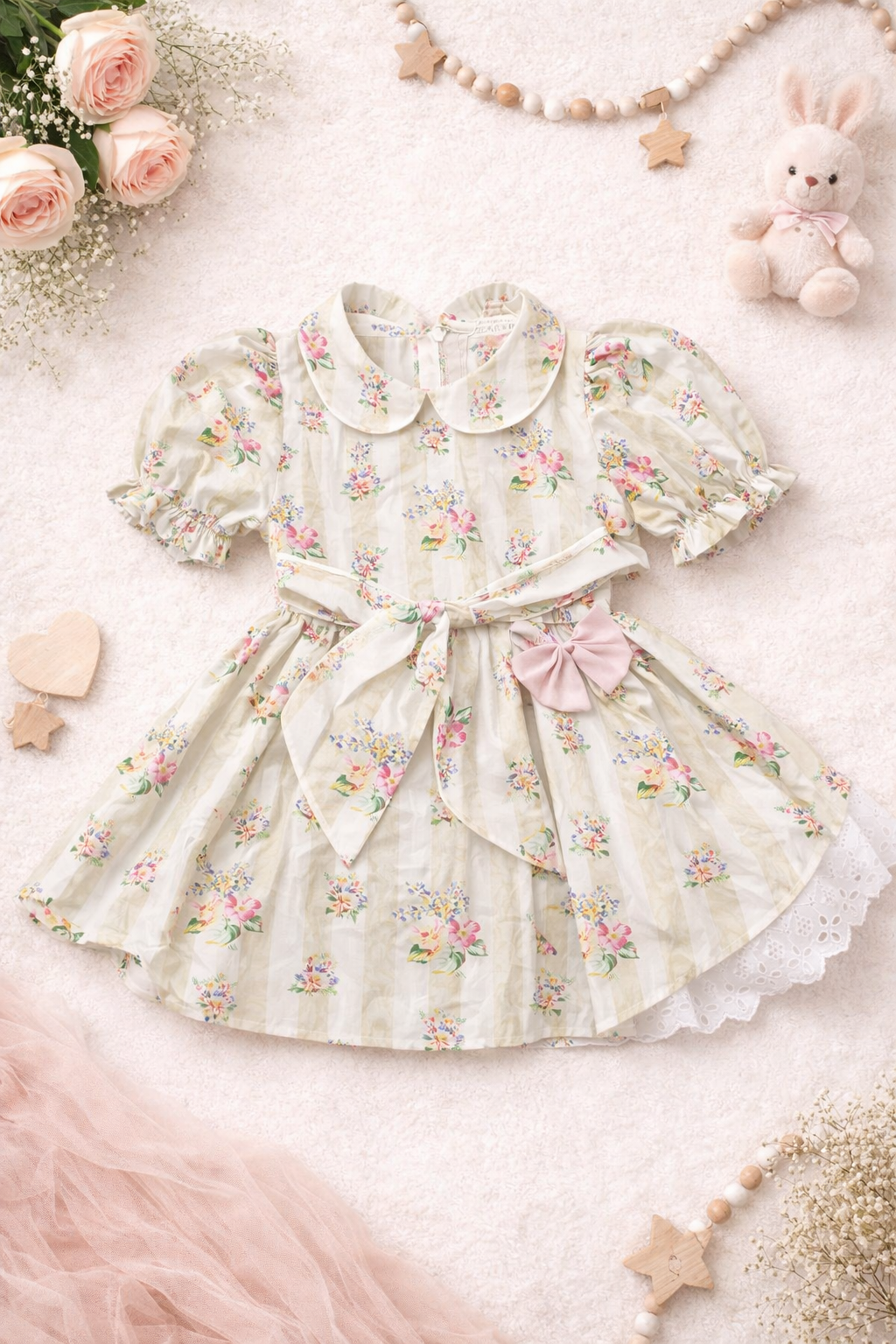 Romantisches Blumenkleid mit Schleife
