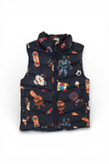 Gilet matelassé pour enfant avec imprimé coloré