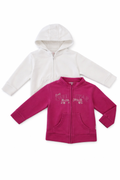 Set – Kapuzenjacken (weiß & pink)