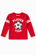 Kids' Long-Sleeve Shirt "Player Year" with Football Print ⚽