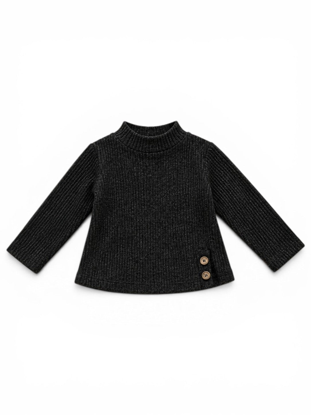 ZARA Baby-Pullover Schwarz Chenille Rollkragen
