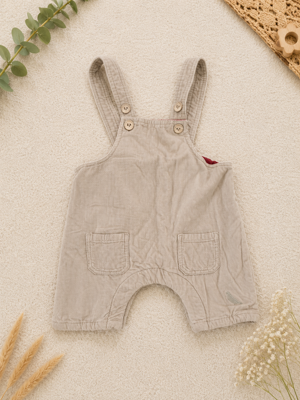 Latzhose Cord Beige