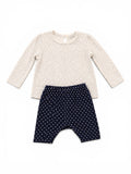 Langarmshirt & Hose Gepunktet