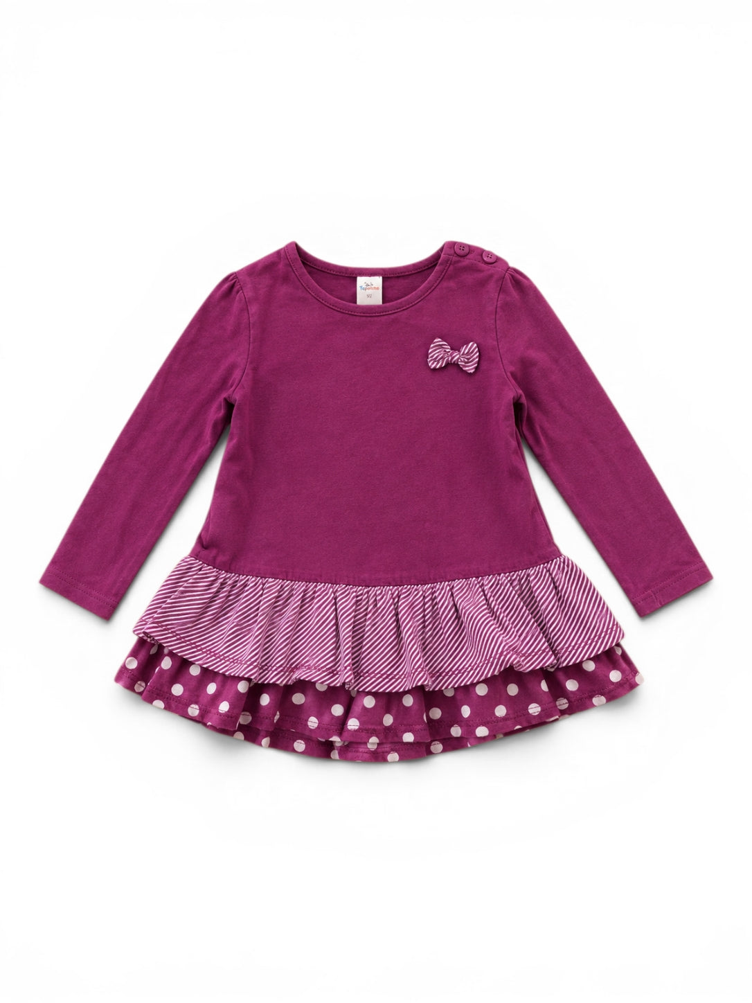 Kleid Lila Rüschen Schleife