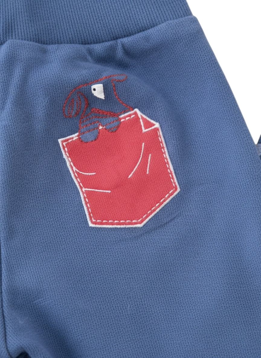 2er-Pack Jogginghose Blau Hund
