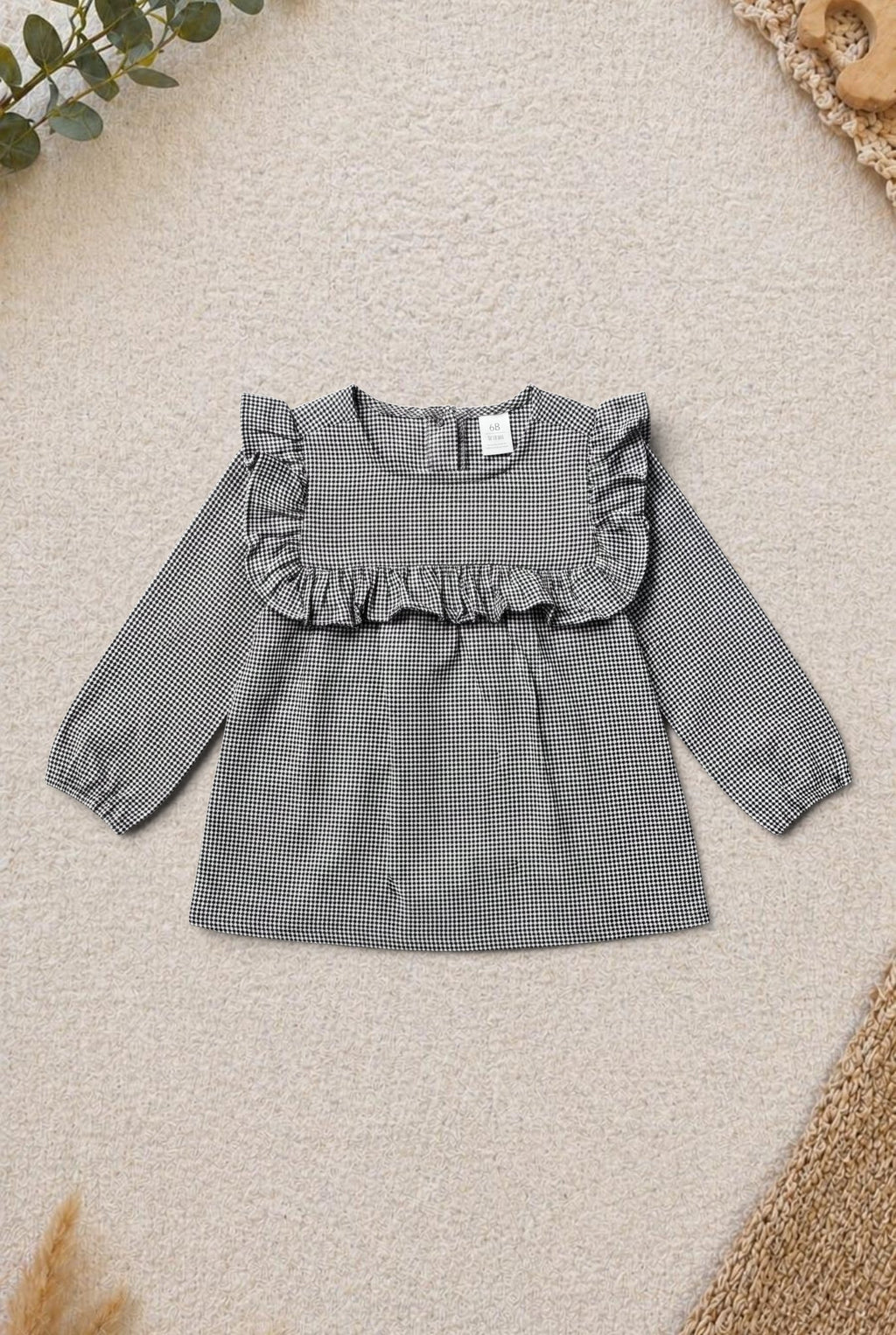 H&M Langarm-Bluse Schwarz-Weiss