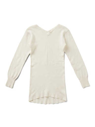 Strickpullover Creme Langarm Vintage