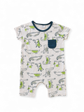 Baby Kurzstrampler – Krokodil-Print coconette