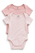 H&M 2er-Pack Bodys Kurzarm Rosa & Hellrosa