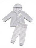 Baby-Set Kapuzenjacke & Hose Grau Elefant