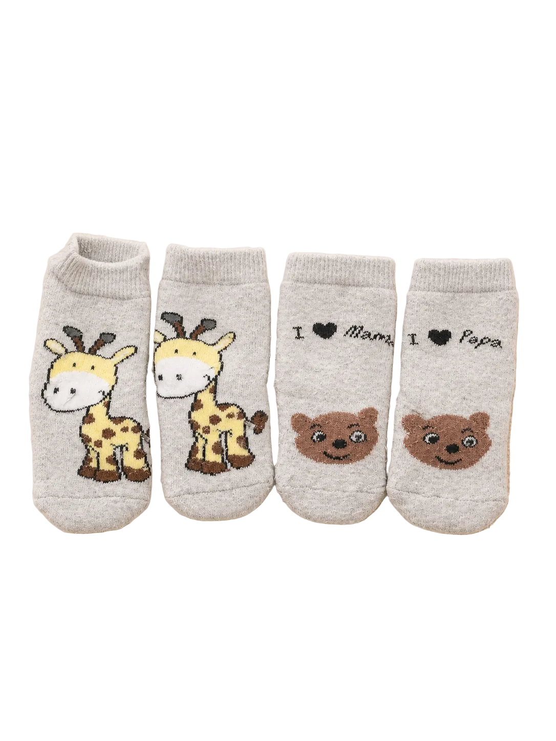 2er Set Babysocken Giraffe & Bär