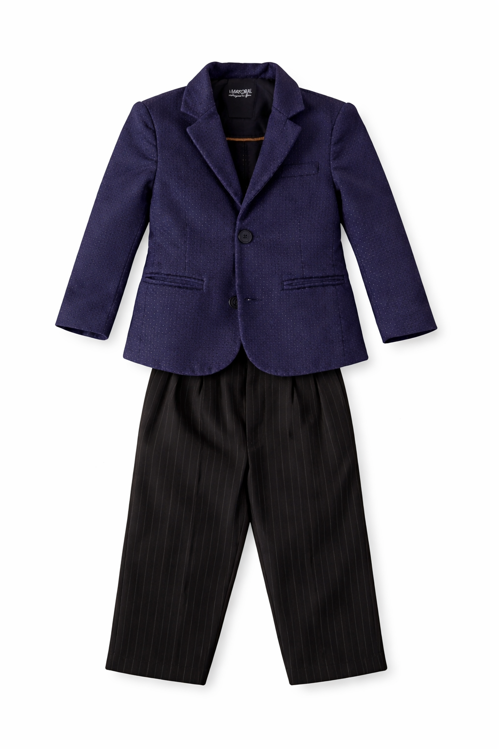 Kids Suit – Blazer & Pinstripe Trousers 2-Piece Outfit