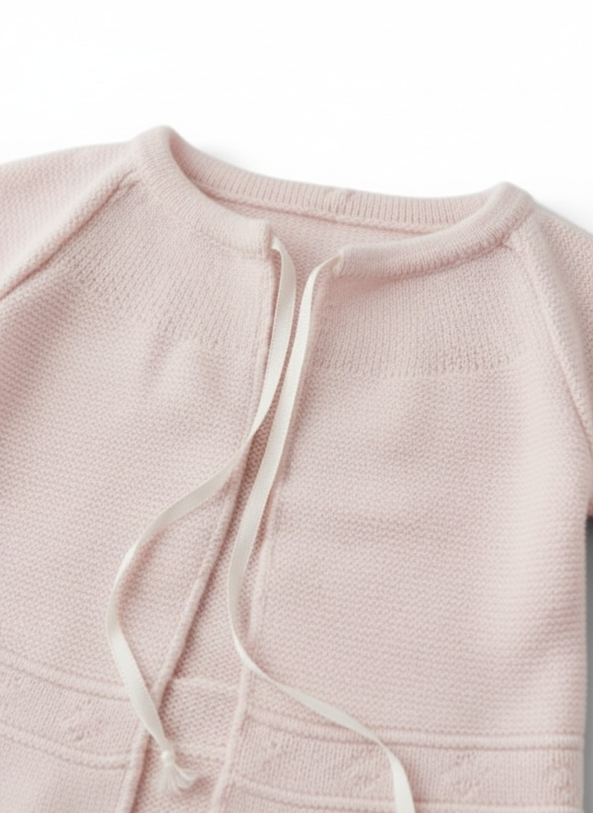 Strickjacke Rosa Kurzarm Vintage