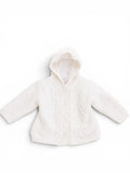 C&A Baby-Strickjacke Creme mit Kapuze & Knöpfen
