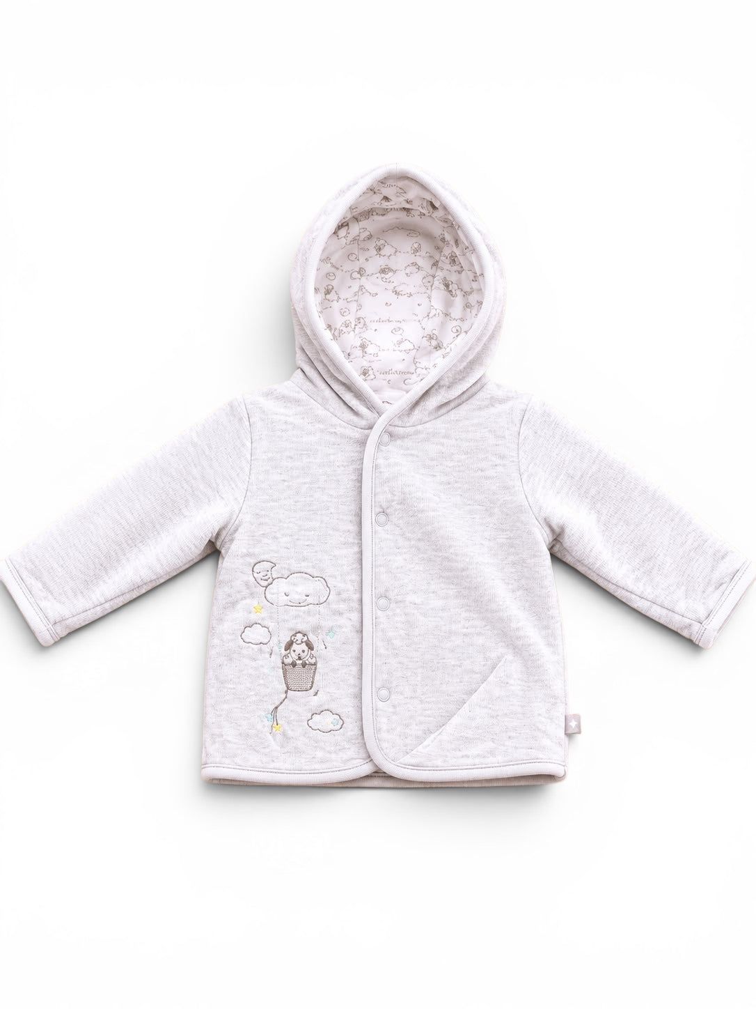 Baby-Wendejacke Grau Schäfchen