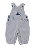 Neu mit Etikette Latzhose Navy-Weiss Gestreift U-Boot-Stickerei Nameit